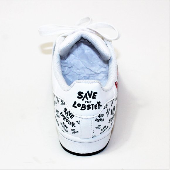 Adidas Superstar x PHILIP COLBERT "Save the Lobster" Art White / Red  Men's 5.5 - Picture 6 of 11